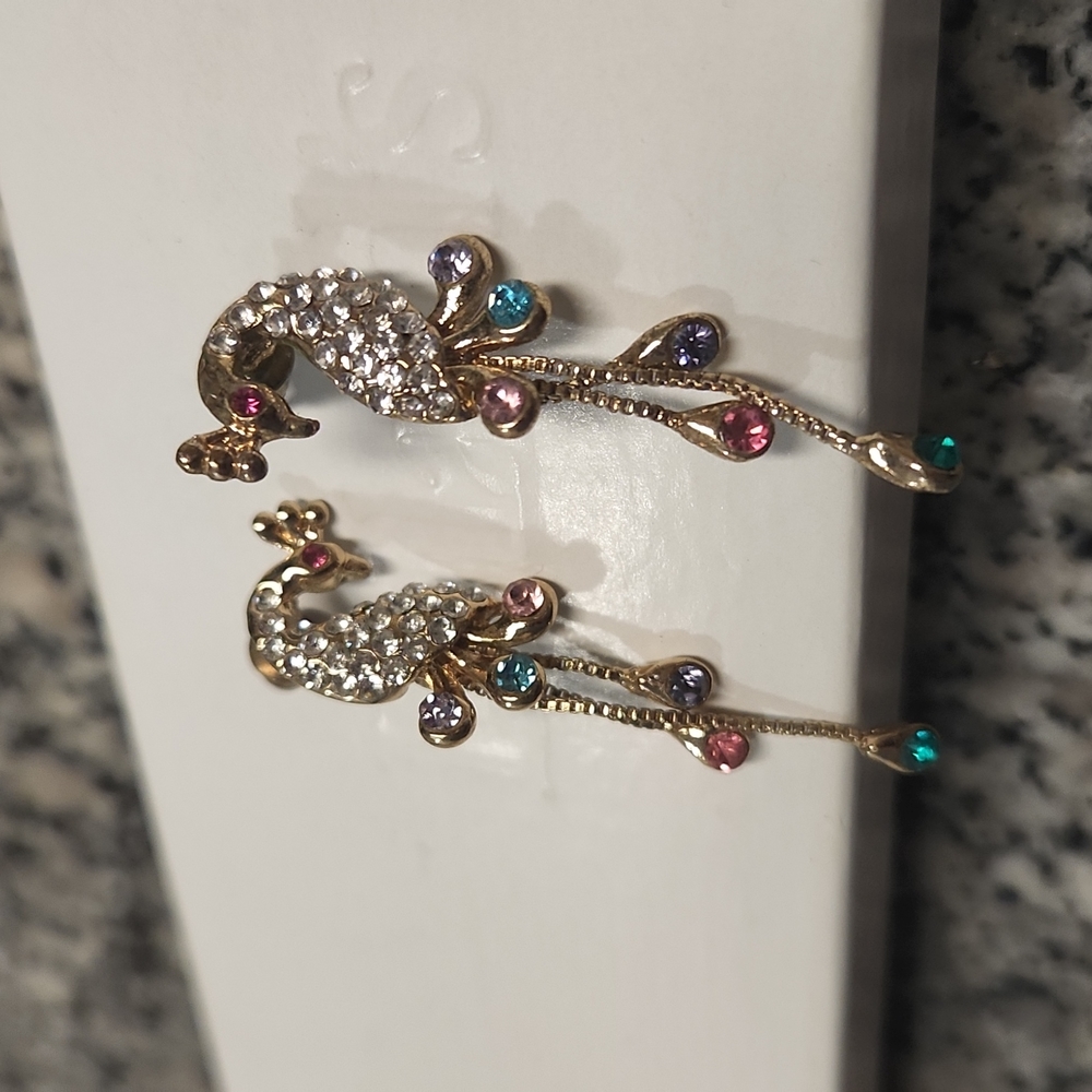 Betsy johnson Peacock Earrings